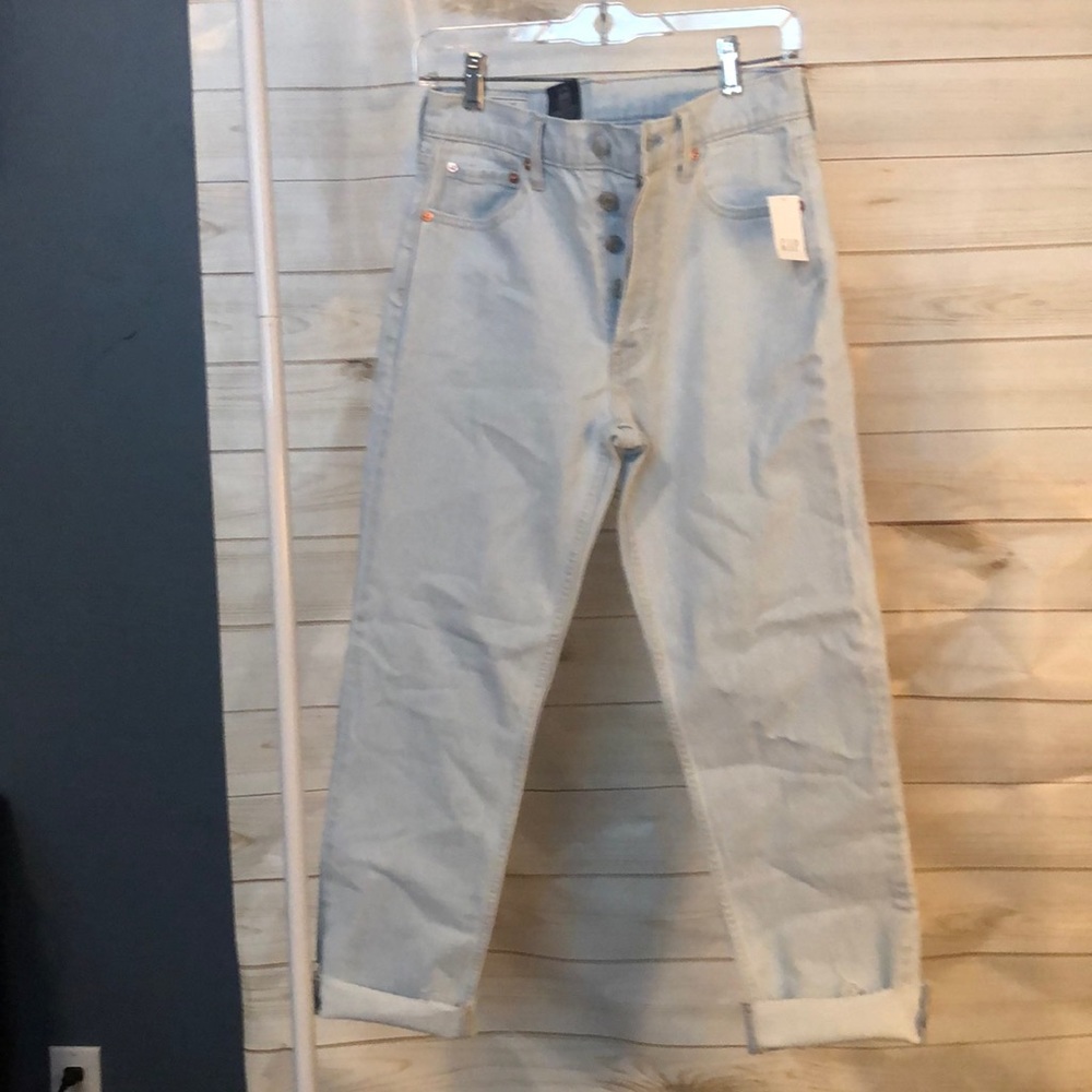 Gap cheeky straight high rise jeans - new with tag, light wash, button fly